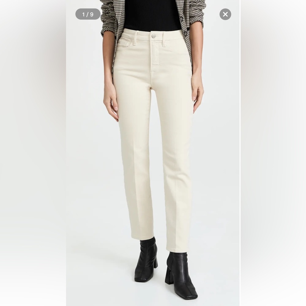 Good American Hood Classic Jeans. Bone color. Size 0/25.